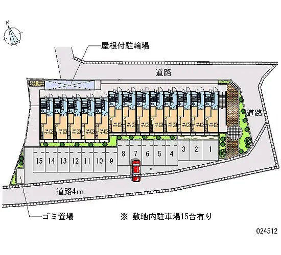 ★手数料０円★久留米市合川町　月極駐車場（LP）